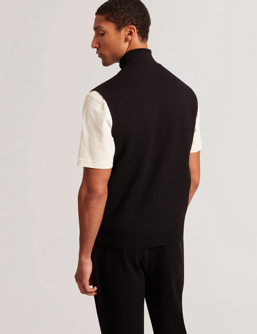 Ted Baker TERINCE - Zip-Through Funnel Neck Gillets Heren Zwart | Belgium  815742-KJY
