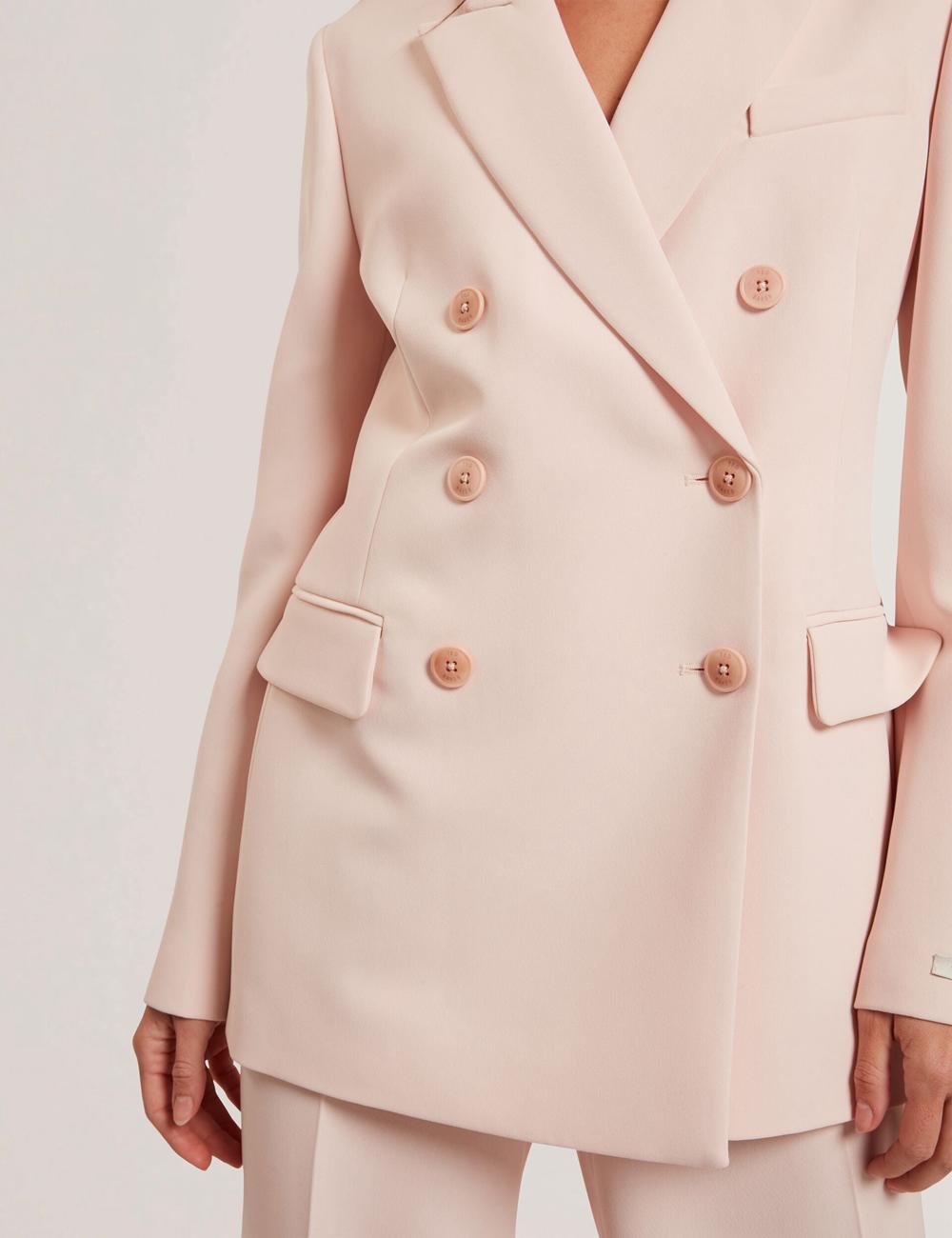 Ted Baker TRAGA - Tailored Double Breasted Woven Blazer Dames Roze | Belgium  805267-FOQ