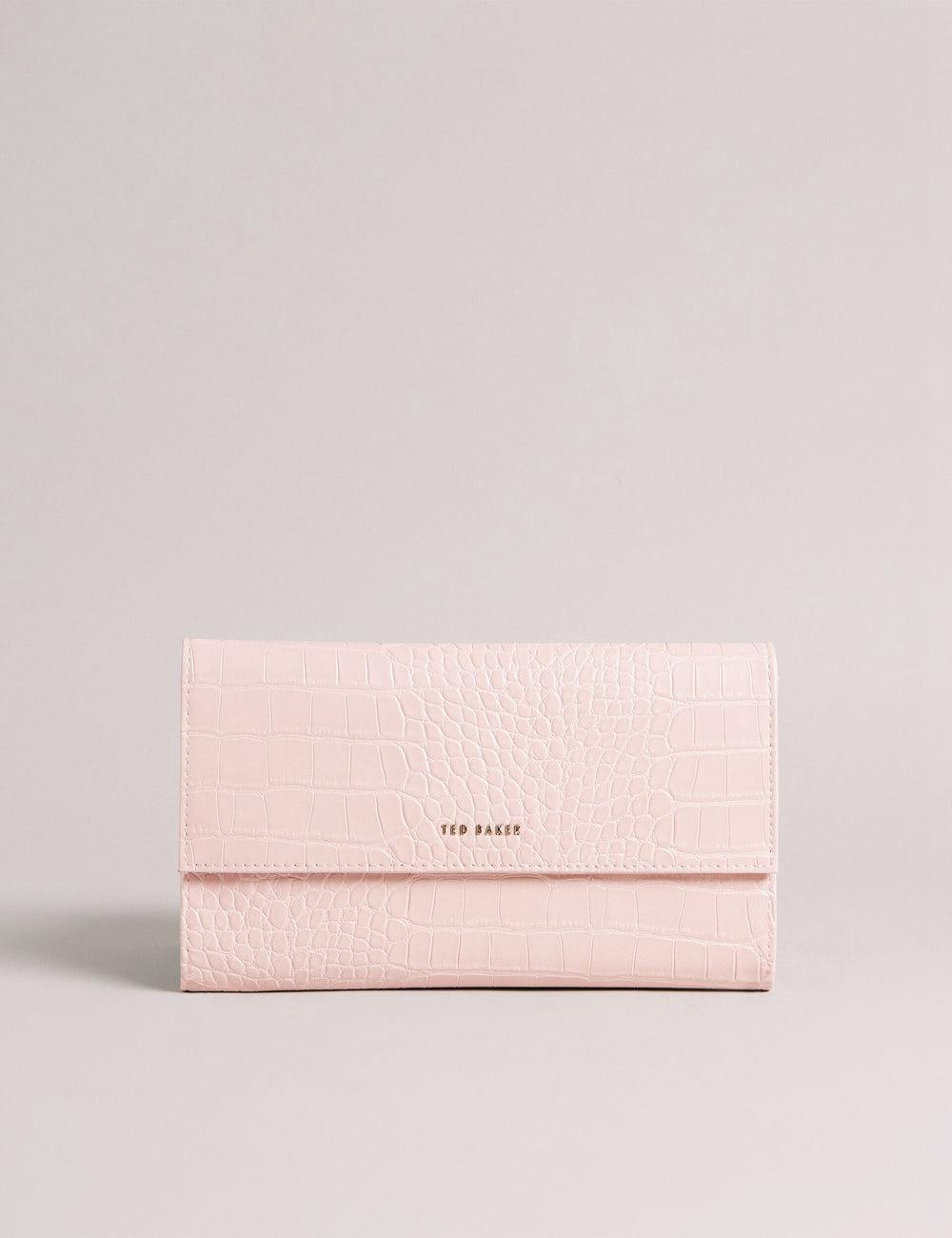Ted Baker TRAVELZ - Croc Faux Leather Travel Organiser Portefeuille Dames Roze | Belgium  469732-FBW