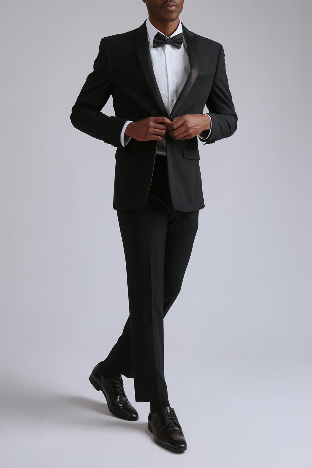 Ted Baker TUXEDO SLIM TS - Slim Fit Black Tuxedo Suit Broek Heren Zwart | Belgium  597208-IOK