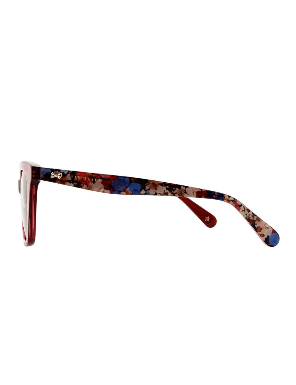 Ted Baker TYDE - Square Cat Eye Print Detail Zonnebril Dames Raspberry | Belgium  507128-QVJ