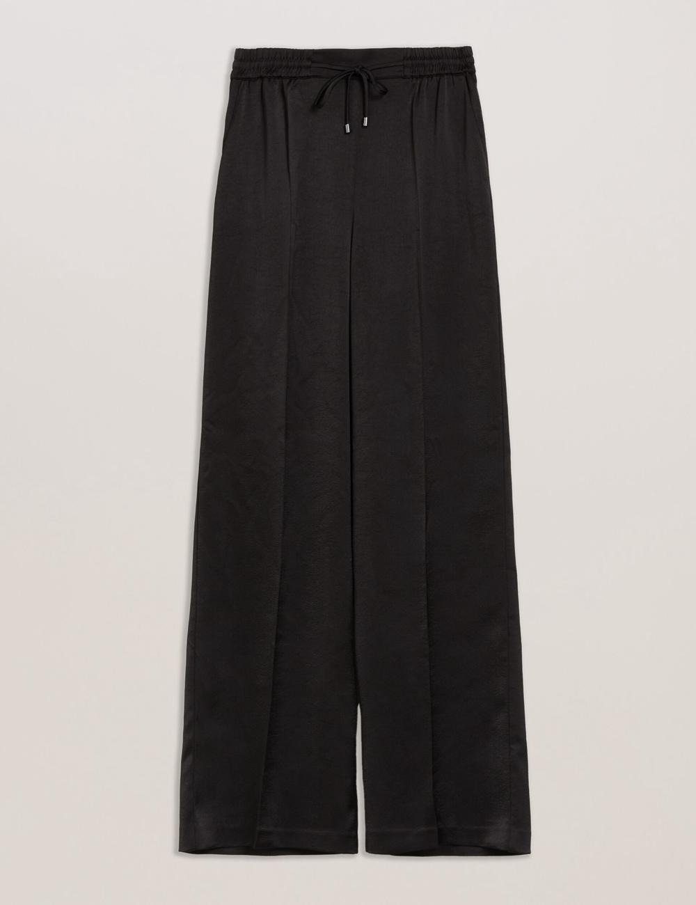 Ted Baker UMAIBO - Satin Wide Leg Drawstring Joggers Broek Dames Zwart | Belgium  951467-KGX