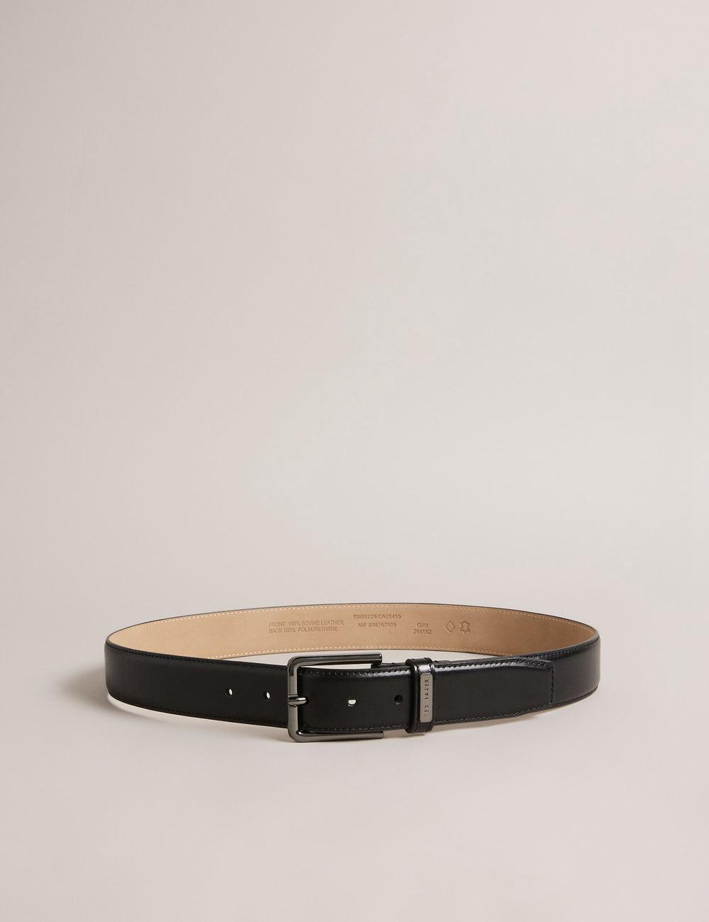 Ted Baker WIZERD | Belgium  Polished Leather With Logo Hardware Riemen Heren Zwart | Belgium  950437-UNQ