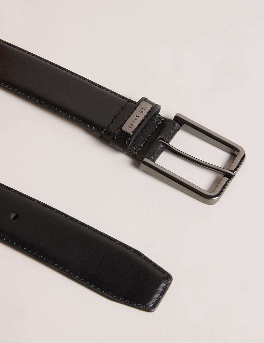 Ted Baker WIZERD | Belgium  Polished Leather With Logo Hardware Riemen Heren Zwart | Belgium  950437-UNQ