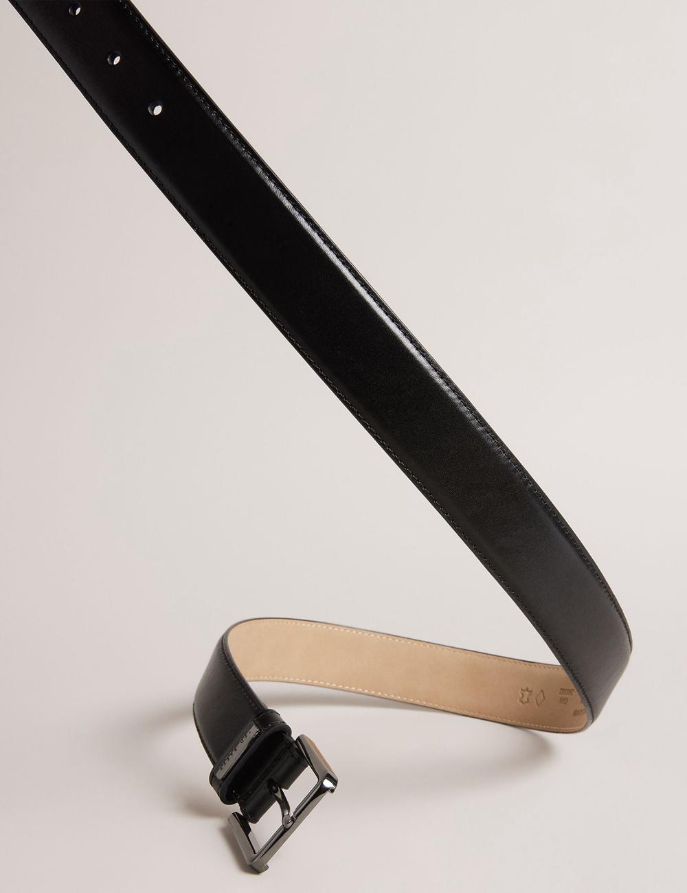 Ted Baker WIZERD | Belgium  Polished Leather With Logo Hardware Riemen Heren Zwart | Belgium  950437-UNQ