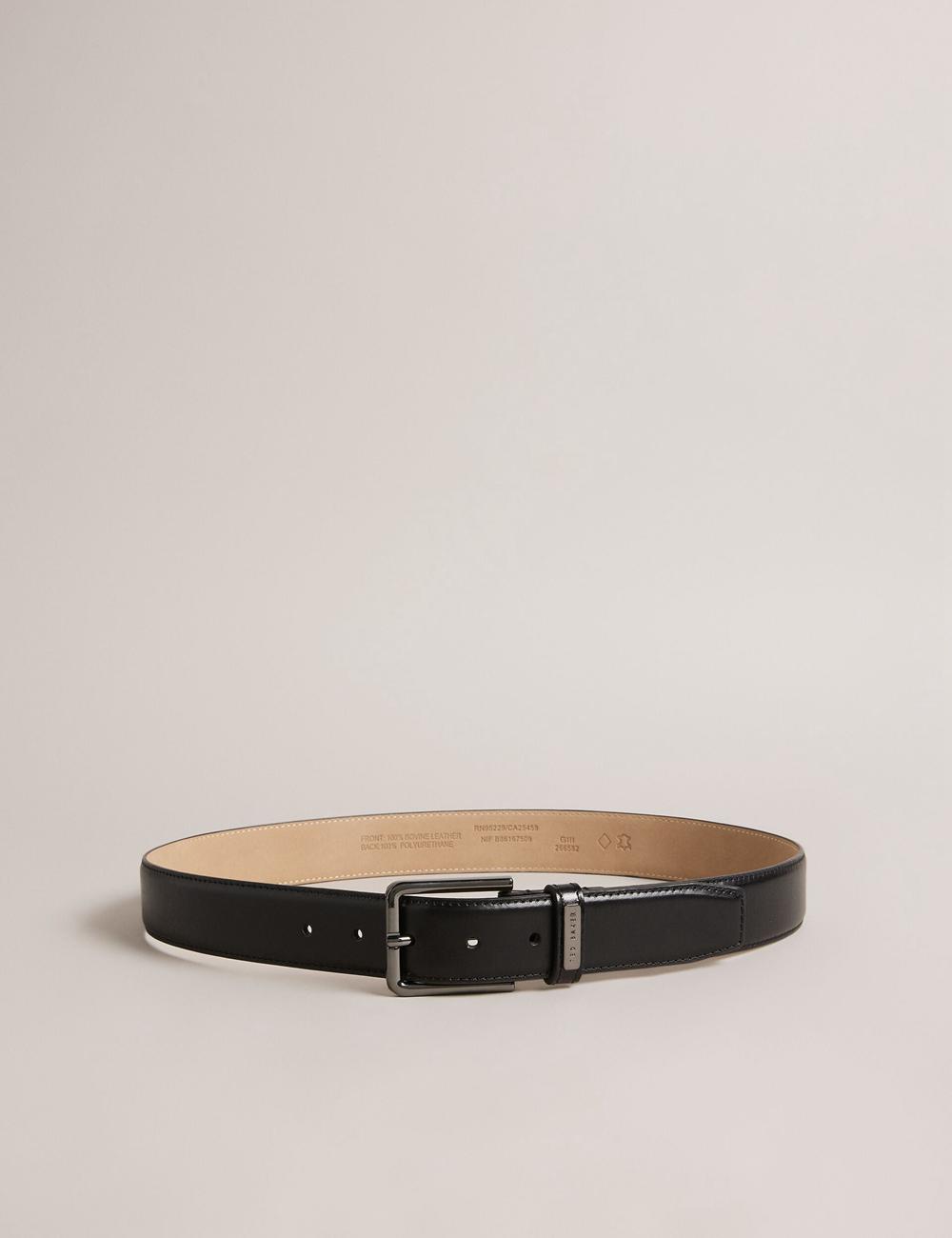 Ted Baker WIZERD | Belgium  Polished Leather With Logo Hardware Riemen Heren Zwart | Belgium  950437-UNQ